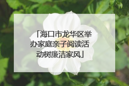 海口市龙华区举办家庭亲子阅读活动树廉洁家风