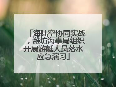 海陆空协同实战，潍坊海事局组织开展游艇人员落水应急演习