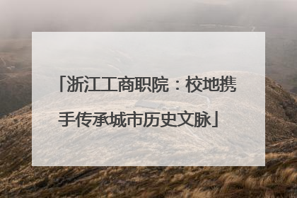 浙江工商职院：校地携手传承城市历史文脉