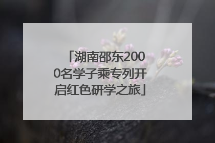 湖南邵东2000名学子乘专列开启红色研学之旅