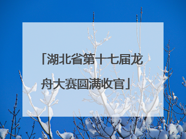 湖北省第十七届龙舟大赛圆满收官