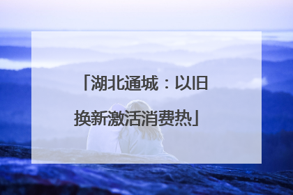湖北通城：以旧换新激活消费热