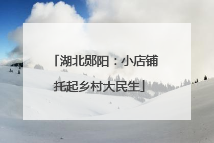 湖北郧阳：小店铺托起乡村大民生