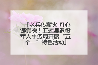 老兵传薪火 丹心铸党魂！五莲县退役军人事务局开展“五个一”特色活动