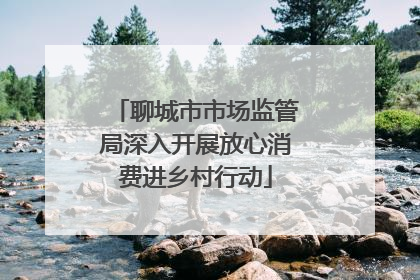 聊城市市场监管局深入开展放心消费进乡村行动