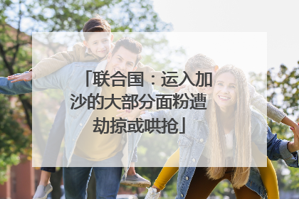 联合国：运入加沙的大部分面粉遭劫掠或哄抢