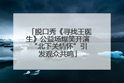 脱口秀《寻找王医生》公益场爆笑开演 “北下关情怀”引发观众共鸣