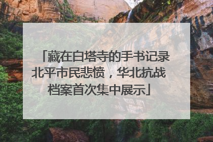 藏在白塔寺的手书记录北平市民悲愤，华北抗战档案首次集中展示