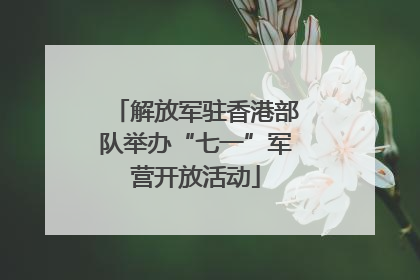 解放军驻香港部队举办“七一”军营开放活动