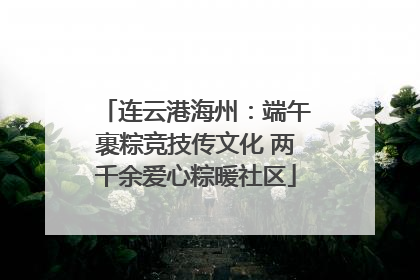 连云港海州：端午裹粽竞技传文化 两千余爱心粽暖社区
