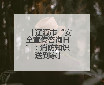 辽源市“安全宣传咨询日”：消防知识送到家