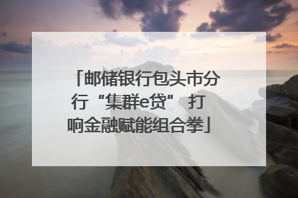 邮储银行包头市分行“集群e贷” 打响金融赋能组合拳