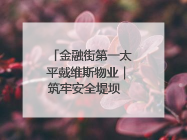 金融街第一太平戴维斯物业｜筑牢安全堤坝 守护美好家园