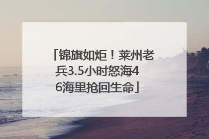 锦旗如炬！莱州老兵3.5小时怒海46海里抢回生命