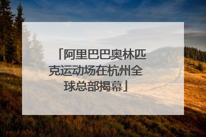 阿里巴巴奥林匹克运动场在杭州全球总部揭幕
