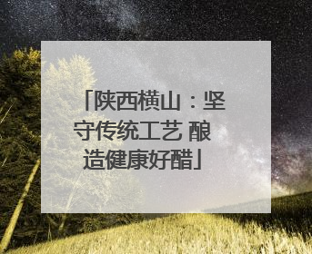 陕西横山：坚守传统工艺 酿造健康好醋