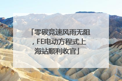 零碳竞速风雨无阻，FE电动方程式上海站顺利收官