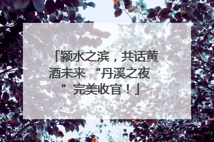 颍水之滨，共话黄酒未来 “丹溪之夜”完美收官！
