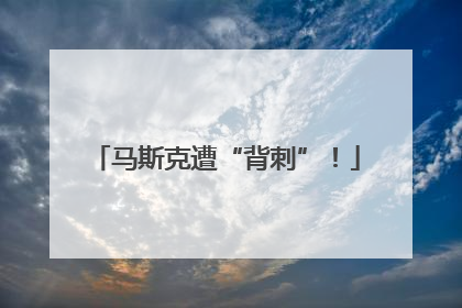 马斯克遭“背刺”！
