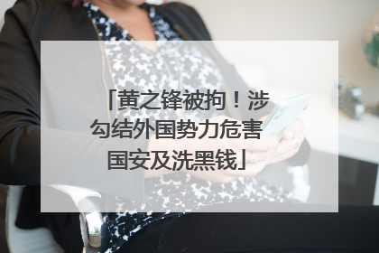 黄之锋被拘！涉勾结外国势力危害国安及洗黑钱