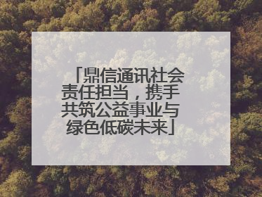 鼎信通讯社会责任担当，携手共筑公益事业与绿色低碳未来