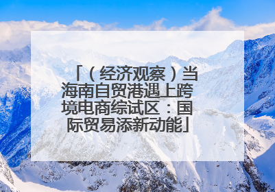 （经济观察）当海南自贸港遇上跨境电商综试区：国际贸易添新动能