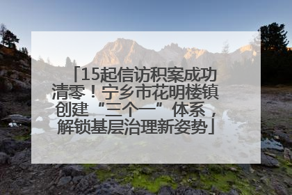 15起信访积案成功清零！宁乡市花明楼镇创建“三个一”体系，解锁基层治理新姿势