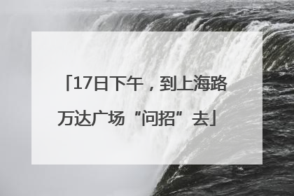 17日下午，到上海路万达广场“问招”去
